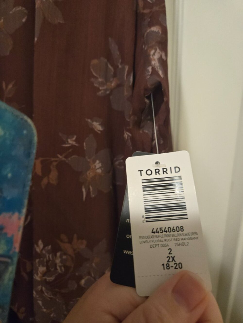 torrid Brown Floral Tiered Ruffle Midi Dress - Picture 9 of 12